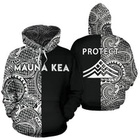 Hawaii Mauna Kea Polynesian Zip up Hoodie The Half White Unisex White - Polynesian Pride