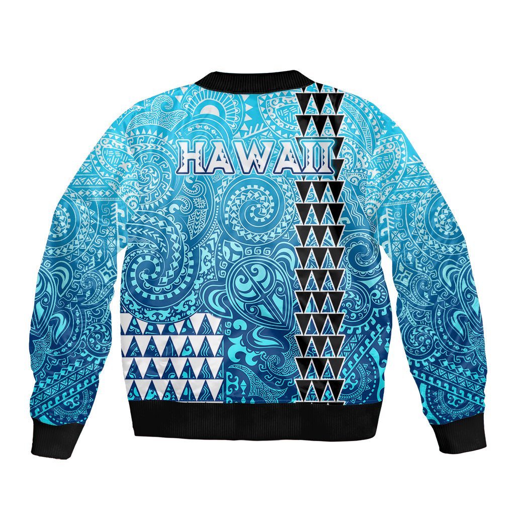 Hawaii Tribal Kakau Sleeve Zip Bomber Jacket LT9 - Polynesian Pride