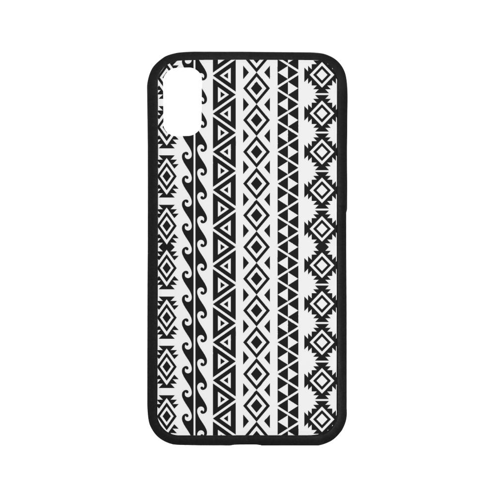 Polynesian 13 Rubber Phone Case One Size iPhone X Black - White - Polynesian Pride