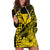 (Custom Personalised) Kakau Polynesian Tribal Hawaiian Turtle with Kanaka Maoli Yellow Hoodie Dress LT9 - Polynesian Pride