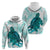 Palau Coat of Arms With Polynesian Turtle Hibiscus Hoodie LT14 White - Polynesian Pride