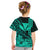 (Custom Personalised) Kakau Polynesian Tribal Hawaiian Turtle with Kanaka Maoli Turquoise Kid T Shirt LT9 - Polynesian Pride