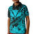 (Custom Personalised) Kakau Polynesian Tribal Hawaiian Turtle with Kanaka Maoli Teal Kid Polo Shirt LT9 Kid Teal - Polynesian Pride