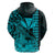 Custom Kakau Polynesian Tribal Hawaiian Turtle with Kanaka Maoli Teal Hoodie LT9 - Polynesian Pride