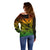 (Custom Personalised) Kakau Polynesian Tribal Hawaiian Turtle with Kanaka Maoli Reggae Off Shoulder Sweater LT9 - Polynesian Pride