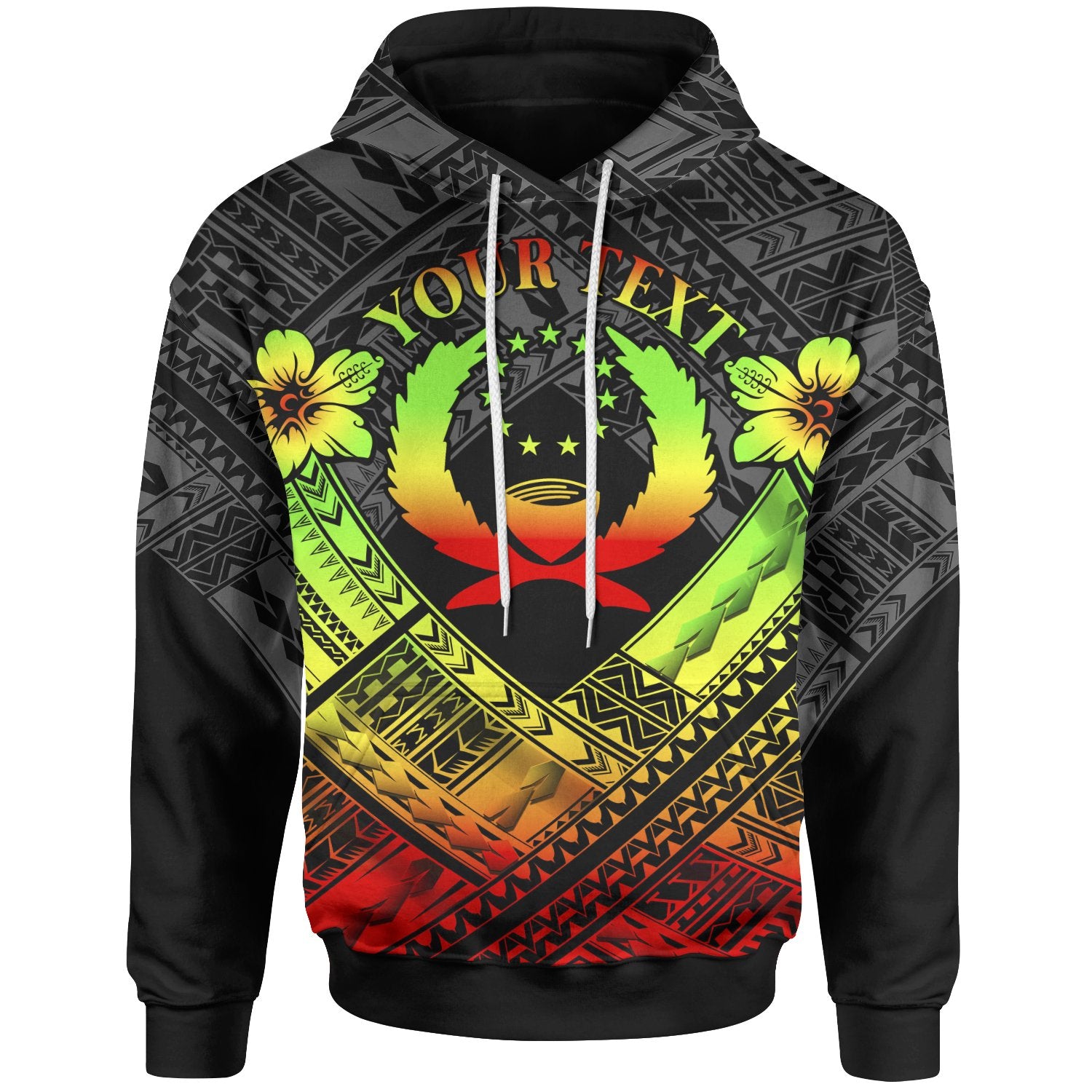 Pohnpei Custom Polynesian Hoodie Pohnpei Reggae Seal Camisole Hibiscus Style Unisex Reggae - Polynesian Pride