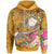 Fiji Custom Hoodie Turtle Plumeria (Gold) Unisex Gold - Polynesian Pride