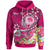 FSM Custom Hoodie Turtle Plumeria (PINK) Unisex Pink - Polynesian Pride