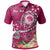 FSM Custom Polo Turtle Plumeria (PINK) Unisex Pink - Polynesian Pride