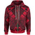 Chuuk Custom Zip up Hoodie Red Seal with Polynesian Tattoo Unisex Red - Polynesian Pride