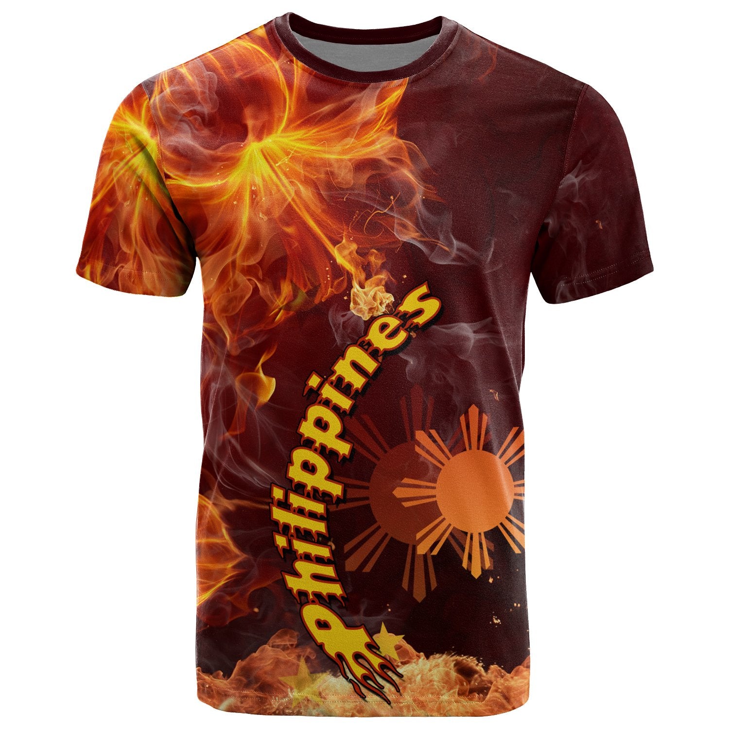 The Philippines T Shirt Fire Hibiscus Unisex Red - Polynesian Pride