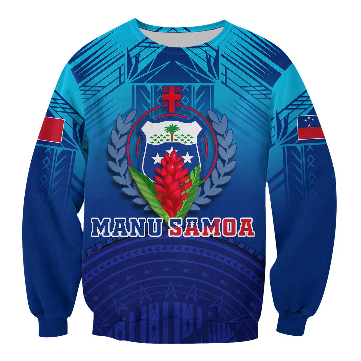Manu Samoa Legend Sweatshirt - LT12 Unisex Blue - Polynesian Pride