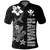 Hawaii Hammerhead Shark Hibiscus Hawaii Pattern Polo Shirt LT2 BLACK - Polynesian Pride