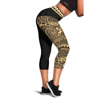 Polynesian Rising 18th Capris A6 Women Black - Polynesian Pride