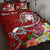 Fiji Custom Personalised Quilt Bed Set - Turtle Plumeria (Red) - Polynesian Pride