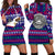 American Samoa Christmas Hoodie Dress - Ugly Christmas - LT12 Blue - Polynesian Pride