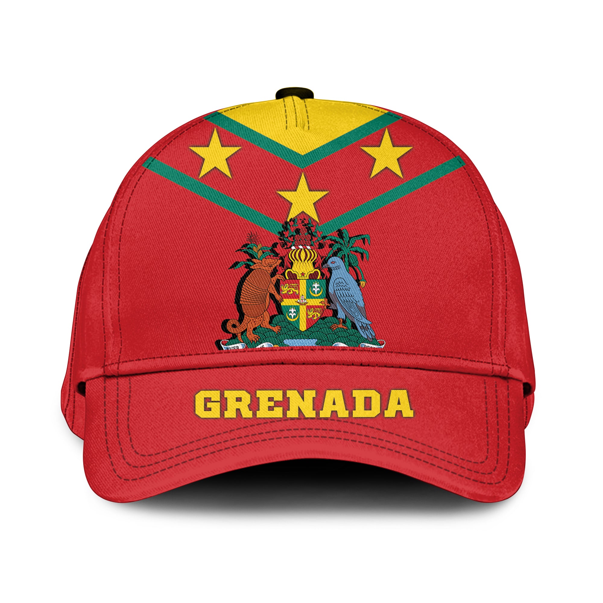 Grenada Caps - Proud Grenadian - LT12 Classic Cap Universal Fit Black - Polynesian Pride