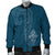 Guam Men's Bomber Jacket - Hafa Adai Pattern Style Blue - Polynesian Pride