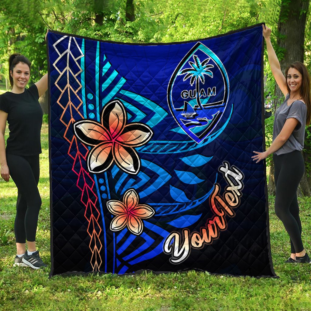 Guam Custom Personalised Premium Quilt - Vintage Tribal Mountain - Polynesian Pride