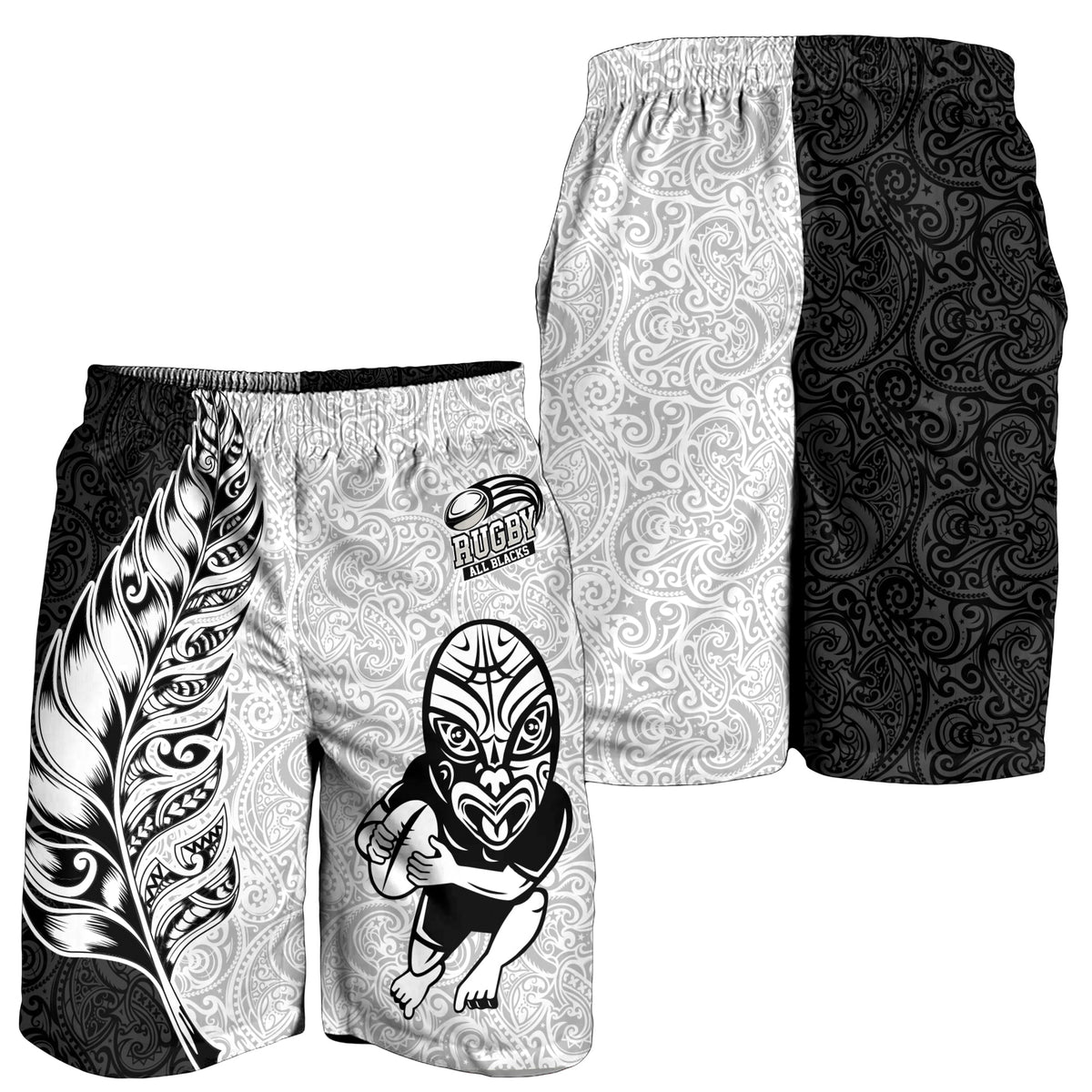 New Zealand Maori All Black Rugby Men Short - LT2 - Polynesian Pride