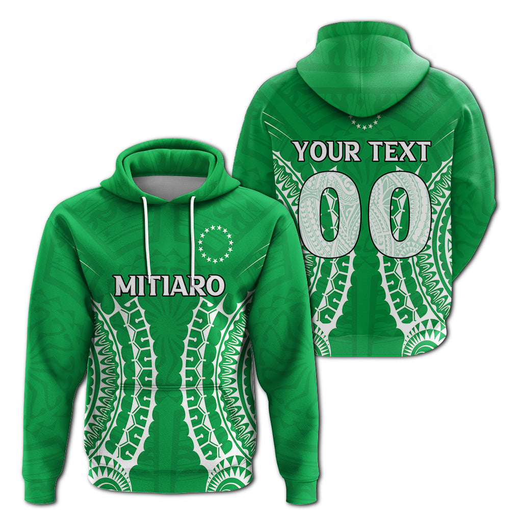 Custom Cook Islands Mitiaro Hoodie Tribal Pattern LT12 Unisex Green - Polynesian Pride