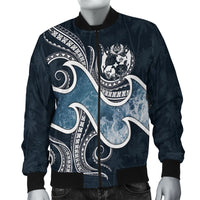 Tonga Polynesian Men's Bomber Jacket - Ocean Style - Polynesian Pride
