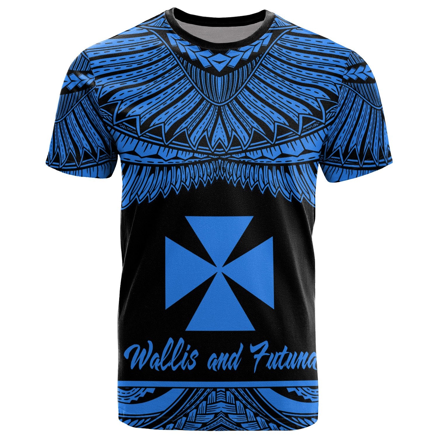 Wallis and Futuna Polynesian T Shirt Wallis and Futuna Pride Blue Version Unisex Blue - Polynesian Pride