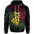 Vanuatu Custom Hoodie Flag Spiral Pattern Hibiscus Unisex BLACK - Polynesian Pride