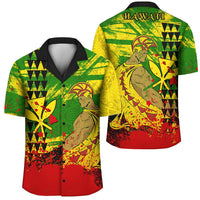 Hawaii Reggae Kanaka Maoli Warrior Spearhead Hawaiian Shirt Unisex Yellow - Polynesian Pride