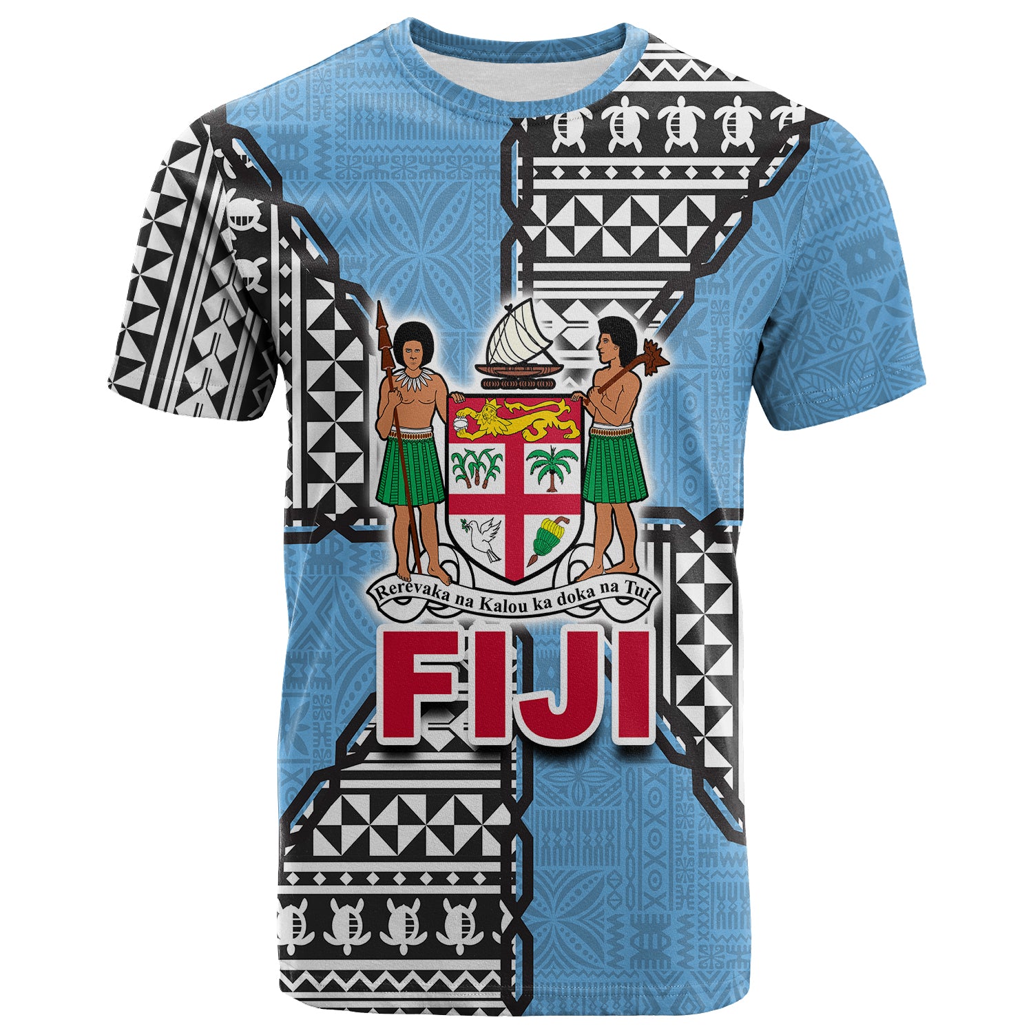 Fiji Polynesian Band Tattoo T Shirt LT20 Unisex Green - Polynesian Pride