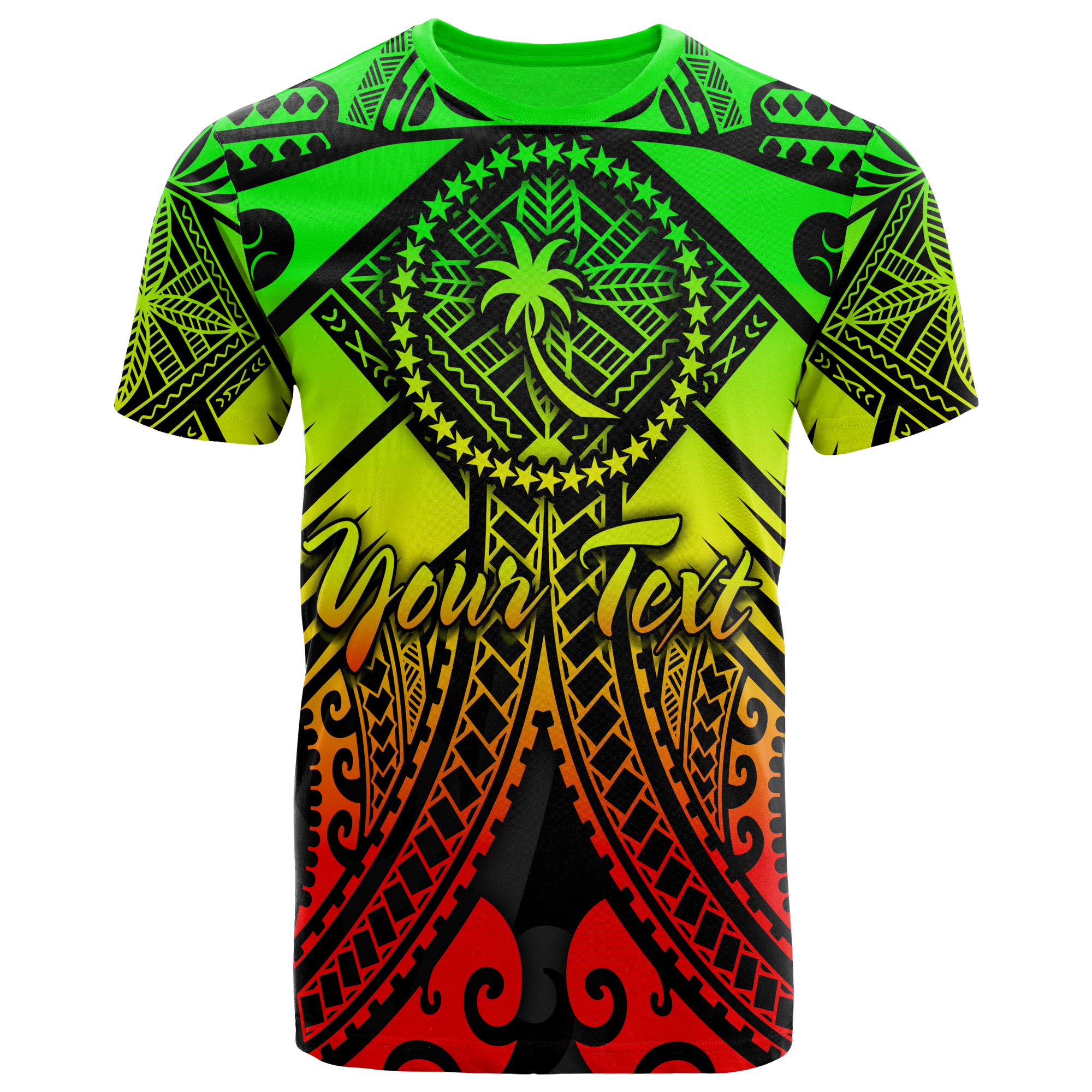 Chuuk Custom T Shirt Reggae Seal with Polynesian Tattoo Unisex Reggae - Polynesian Pride