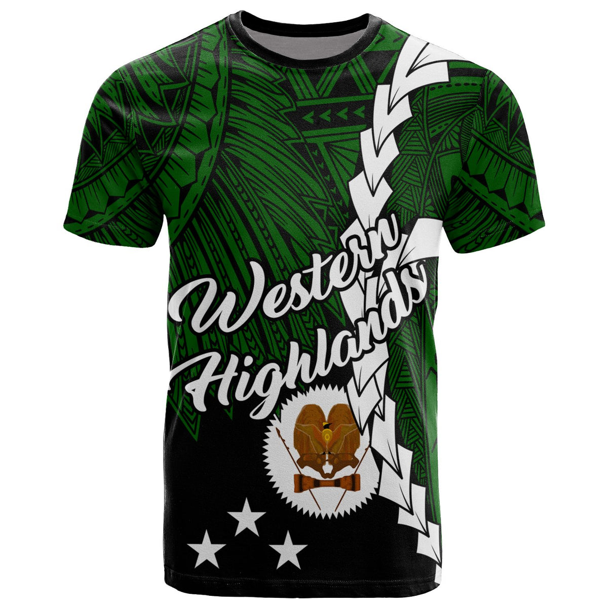 Papua New Guinea Western Highlands Province Polynesian T Shirt Tribal Wave Tattoo Unisex RED - Polynesian Pride