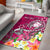 Fiji Custom Personalised Area Rug - Turtle Plumeria (Pink) Pink - Polynesian Pride