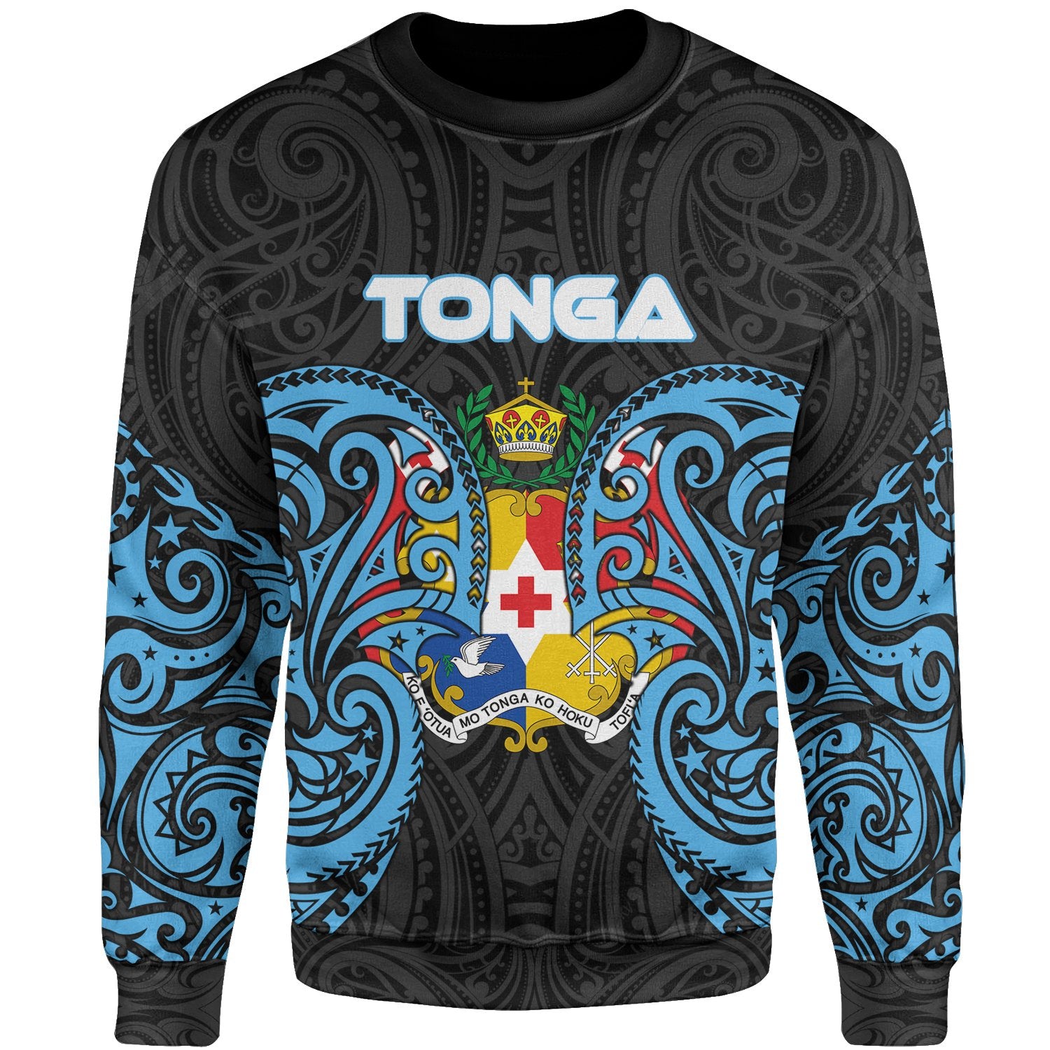 Tonga Polynesian Sweater - Spirit Style Blue Unisex Blue - Polynesian Pride