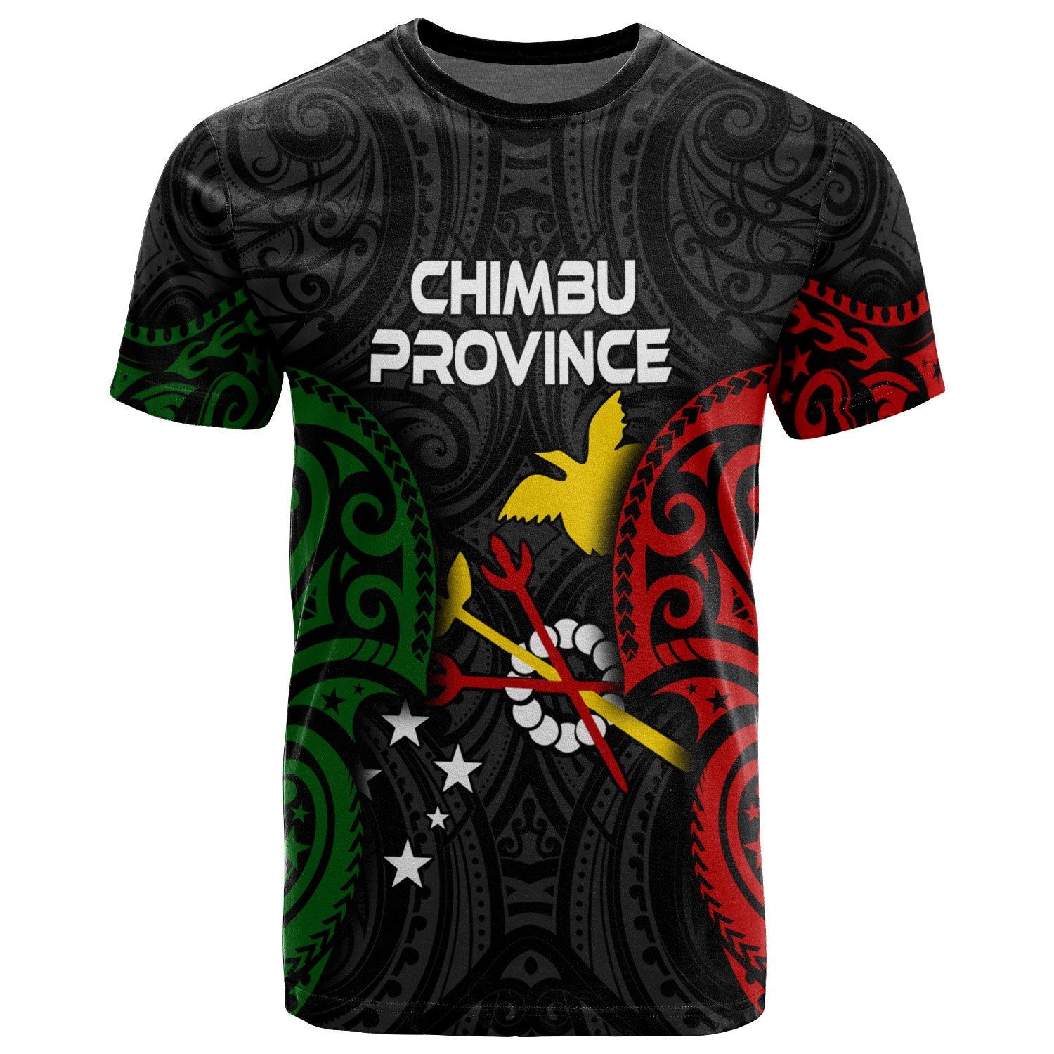 Papua New Guinea Chimbu Province Polynesian T Shirt Spirit Version Unisex Black - Polynesian Pride