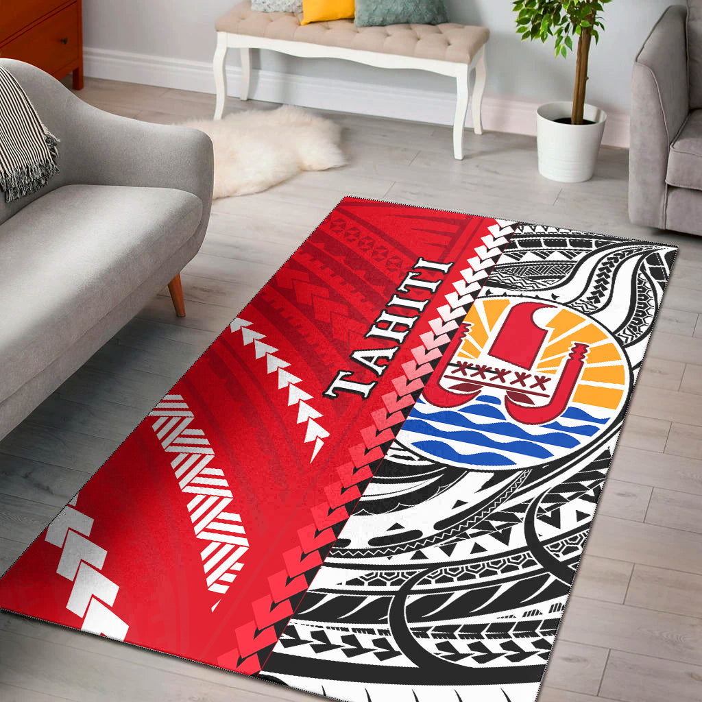 Tahiti Unique Area Rug Polynesia Pattern LT13 Red - Polynesian Pride