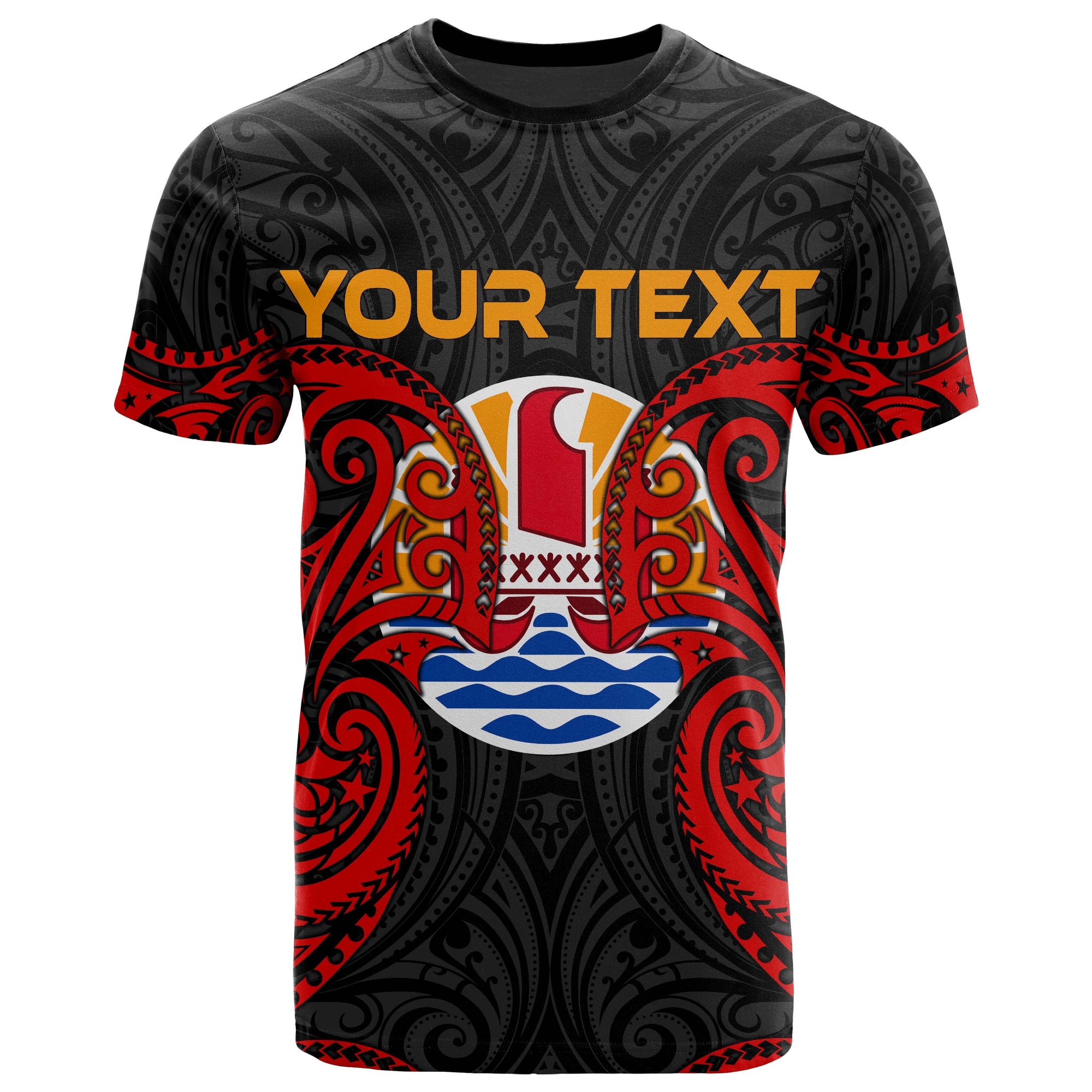 Tahiti Polynesian Custom T Shirt Tahitians Spirit Unisex Red - Polynesian Pride