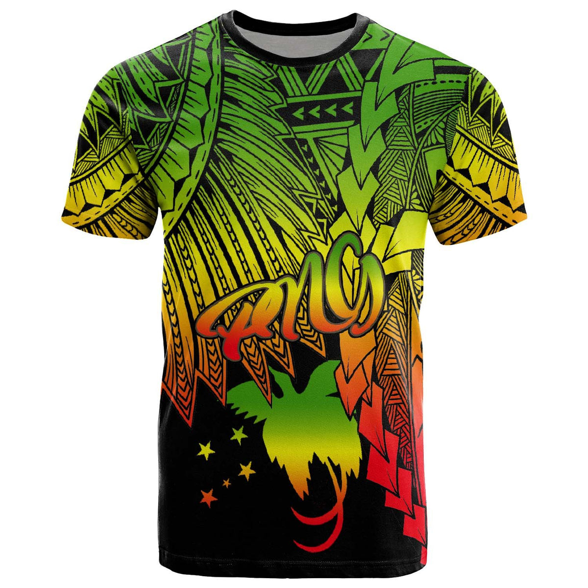 Papua New Guinea Polynesian T Shirt Tribal Wave Tattoo Reggae Unisex Reggae - Polynesian Pride
