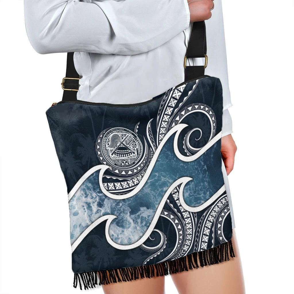 American Samoa Polynesian Crossbody Boho Handbag - Ocean Style - Polynesian Pride