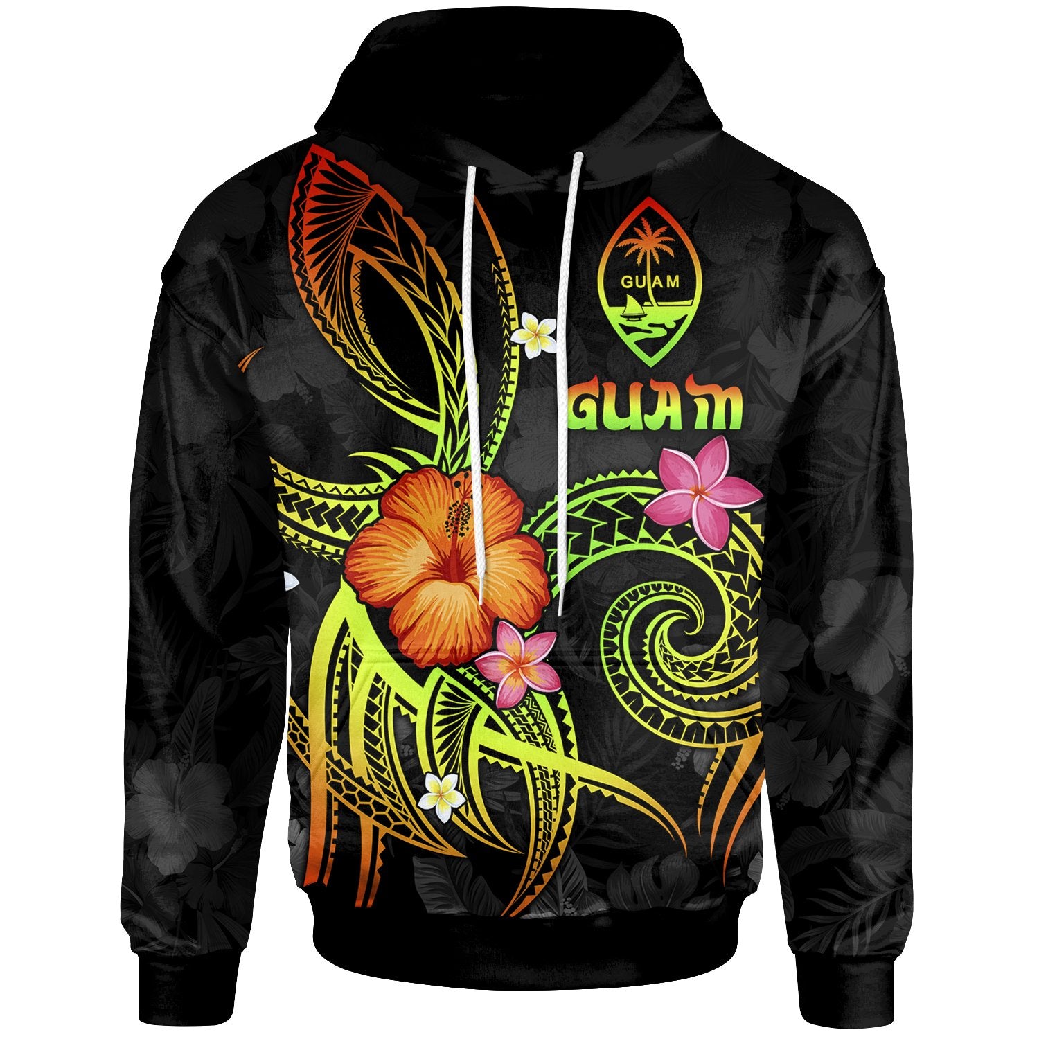 Guam Polynesian Hoodie Legend of Guam (Reggae) Unisex Reggae - Polynesian Pride