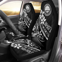 Federated States of Micronesia Car Seat Cover - The Flow OF Ocean Universal Fit Black - Polynesian Pride