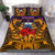 Samoa Bedding Set - Hibiscus With Tribal - LT12 Orange - Polynesian Pride