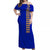 Castle High School Tattoo Tribal Off Shoulder Dress Ver02 - LT12 Long Dress Blue - Polynesian Pride