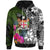 Fiji Hoodie Turtle Plumeria Banana Leaf Crest - Polynesian Pride