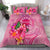 Nauru Polynesian Bedding Set - Floral With Seal Pink Pink - Polynesian Pride