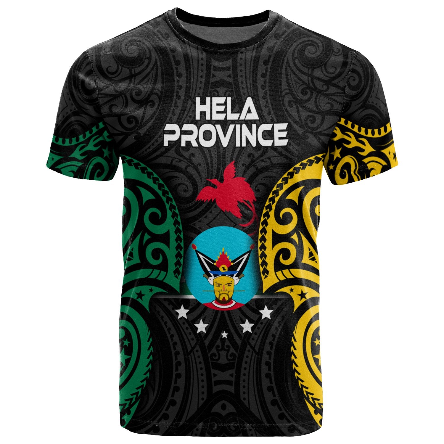 Papua New Guinea Hela Province Polynesian T Shirt Spirit Version Unisex Black - Polynesian Pride