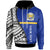 Nauru Custom Hoodie Coat of Arm and Polynesian Patterns Unisex Blue - Polynesian Pride