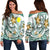 Palau Women's Off Shoulder Sweaters - Spring Style Green - Polynesian Pride