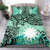 Nauru Bedding Set - Vintage Floral Pattern Green Color Green - Polynesian Pride