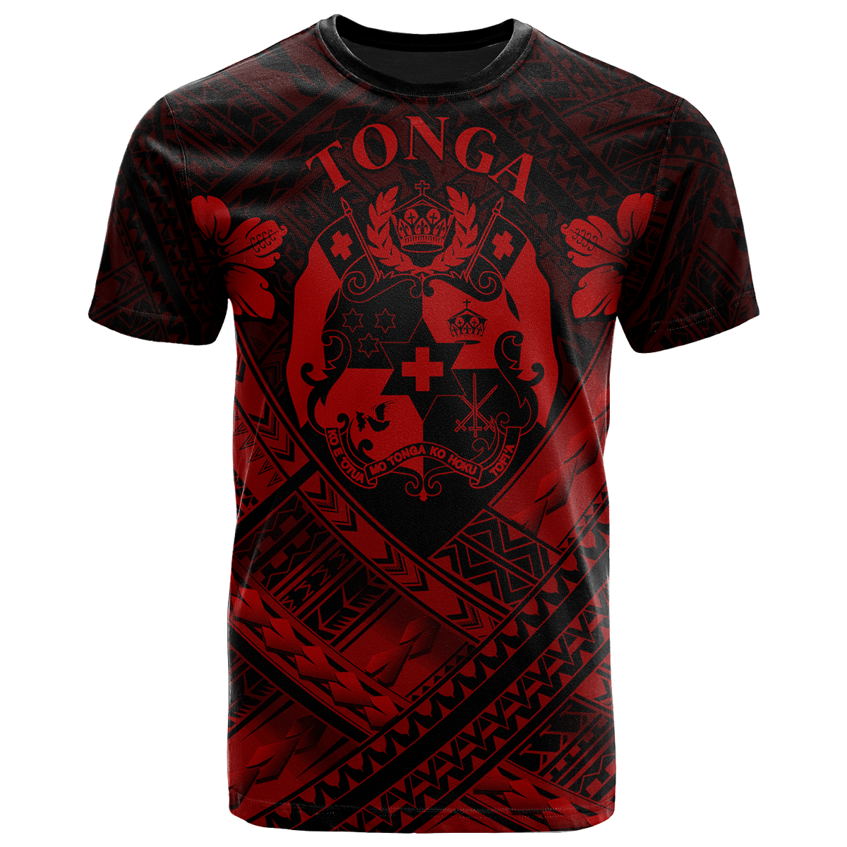 Tonga Polynesian T Shirt Tonga Red Seal Camisole Hibiscus Style Unisex Blue - Polynesian Pride